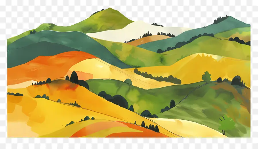 Cordillera，La Pintura De Paisaje PNG