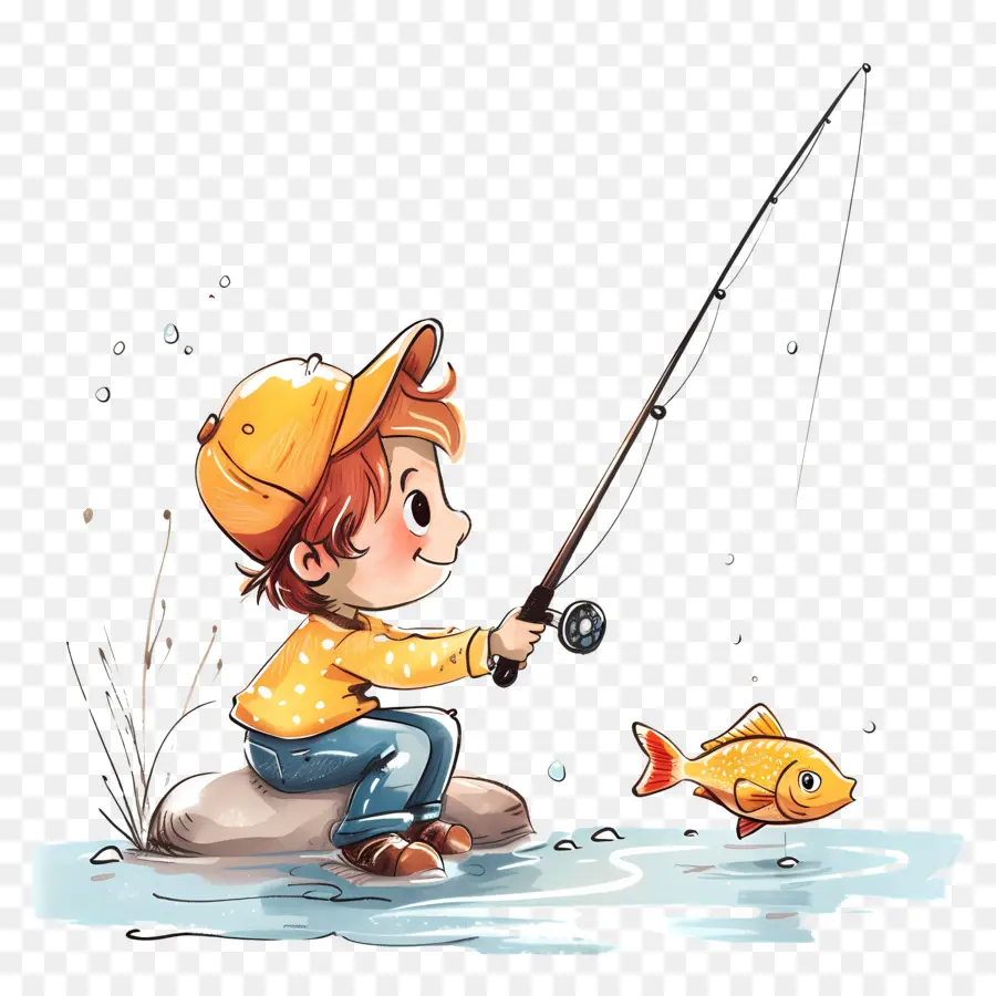 Día De Pescar，La Pesca PNG