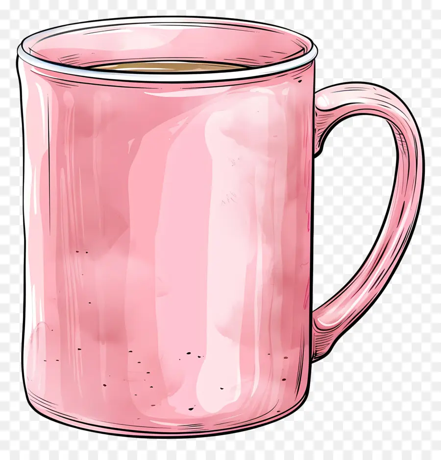 Taza De Café Rosa，Rosa Taza PNG