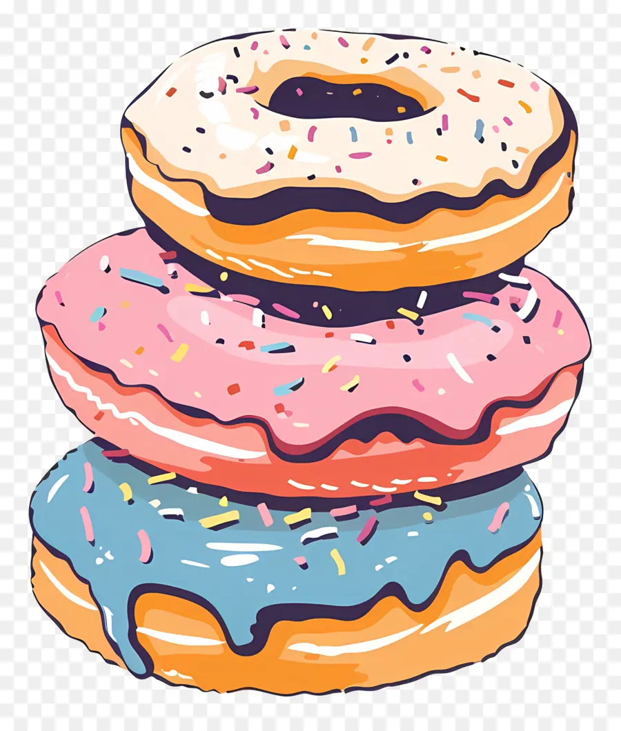 Donas，Donuts Apilados PNG