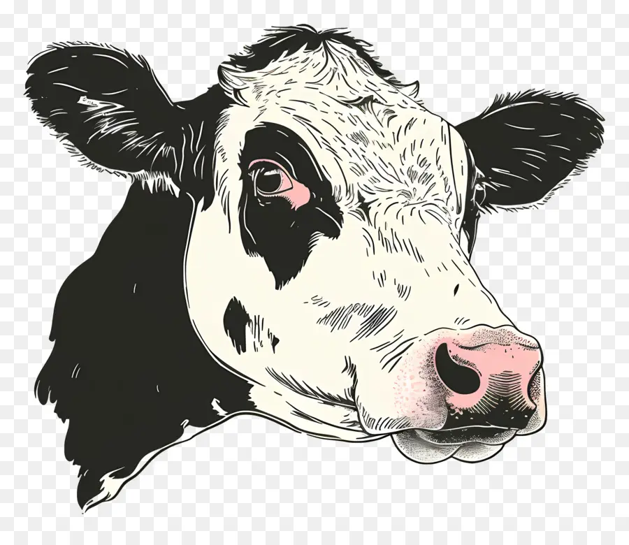 Vaca，Dibujo De La Cabeza De Vaca PNG