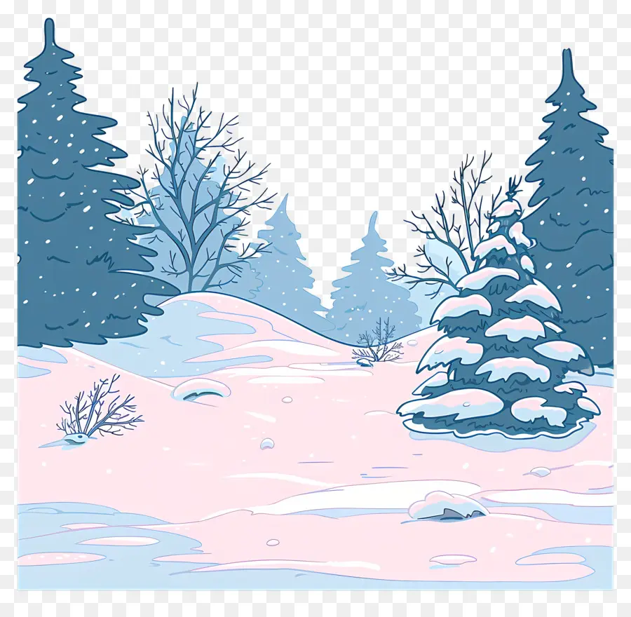 El Frío Invierno，Paisaje De Invierno PNG