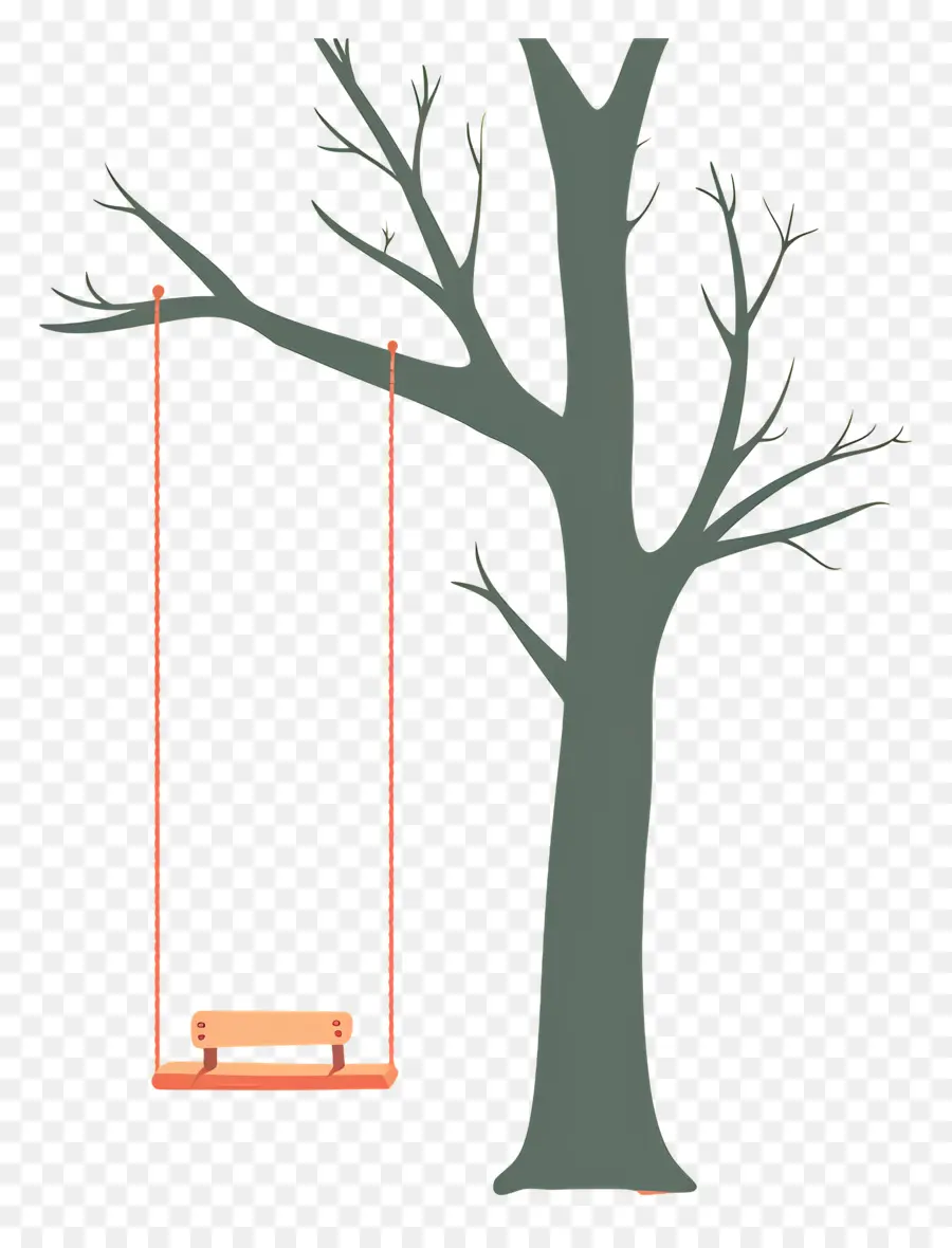 Balancearse，árbol Con Columpio PNG