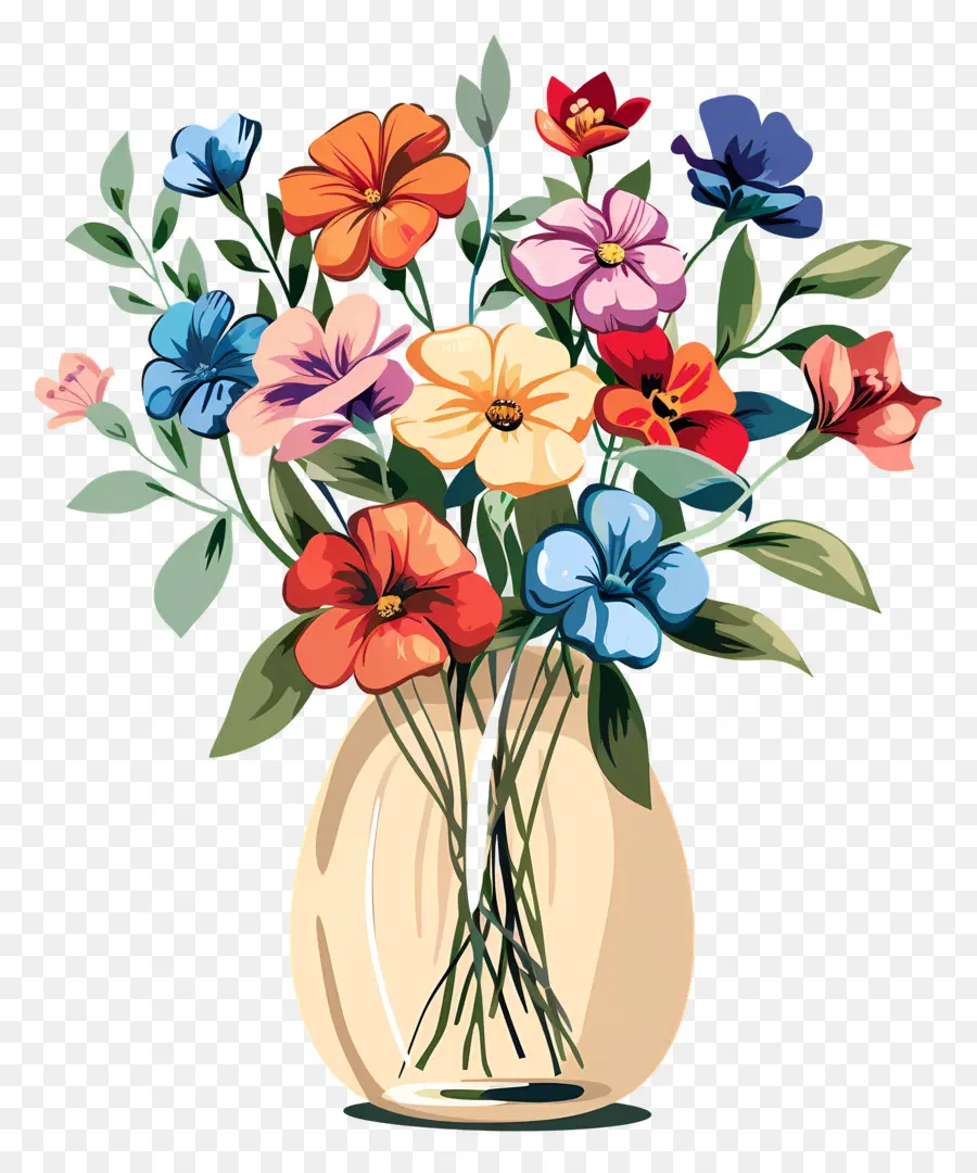 Ramo De Flores，Flores De Colores PNG