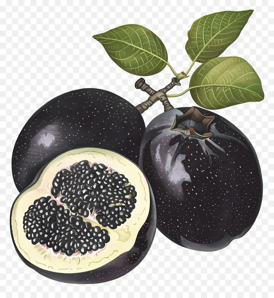 La Guayaba，Fruta Negra PNG