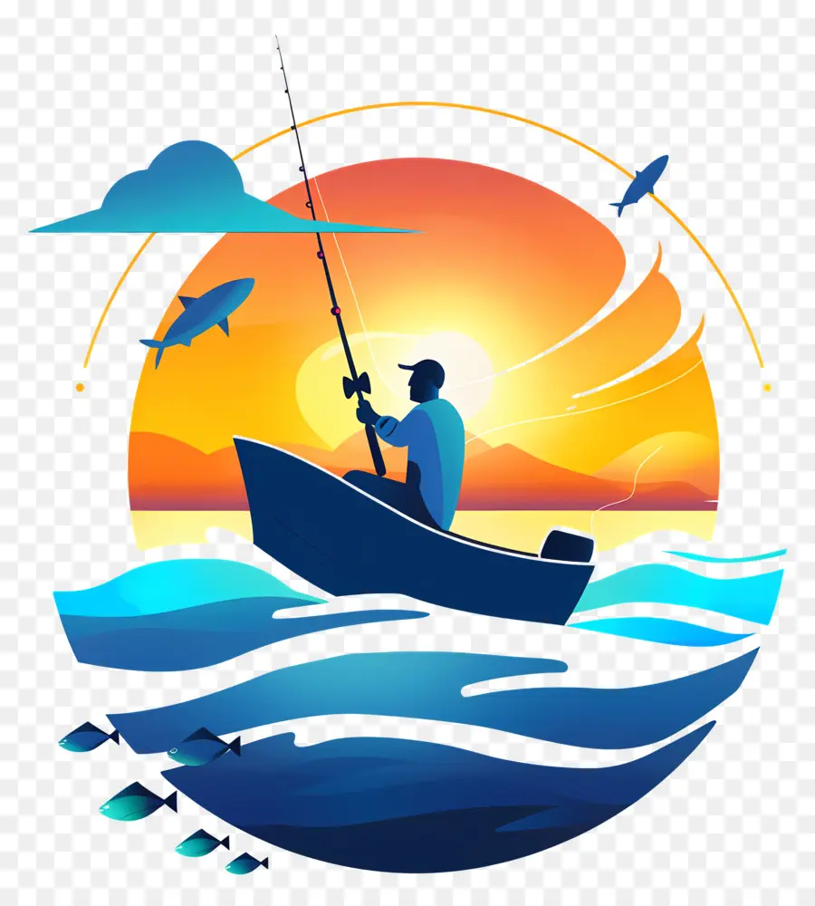 Día De Pescar，La Pesca PNG