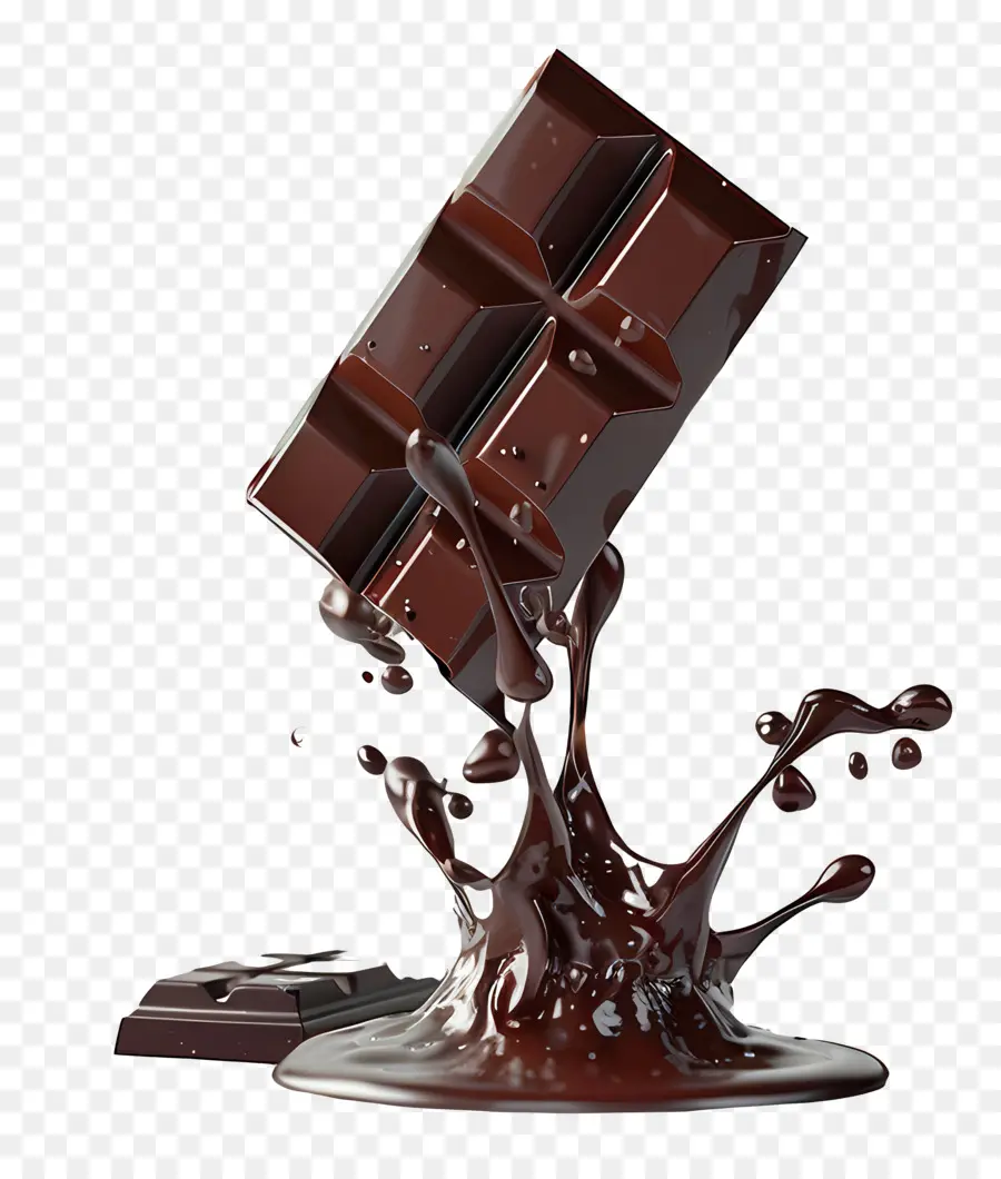 Chocolate Cayendo，Barra De Chocolate PNG