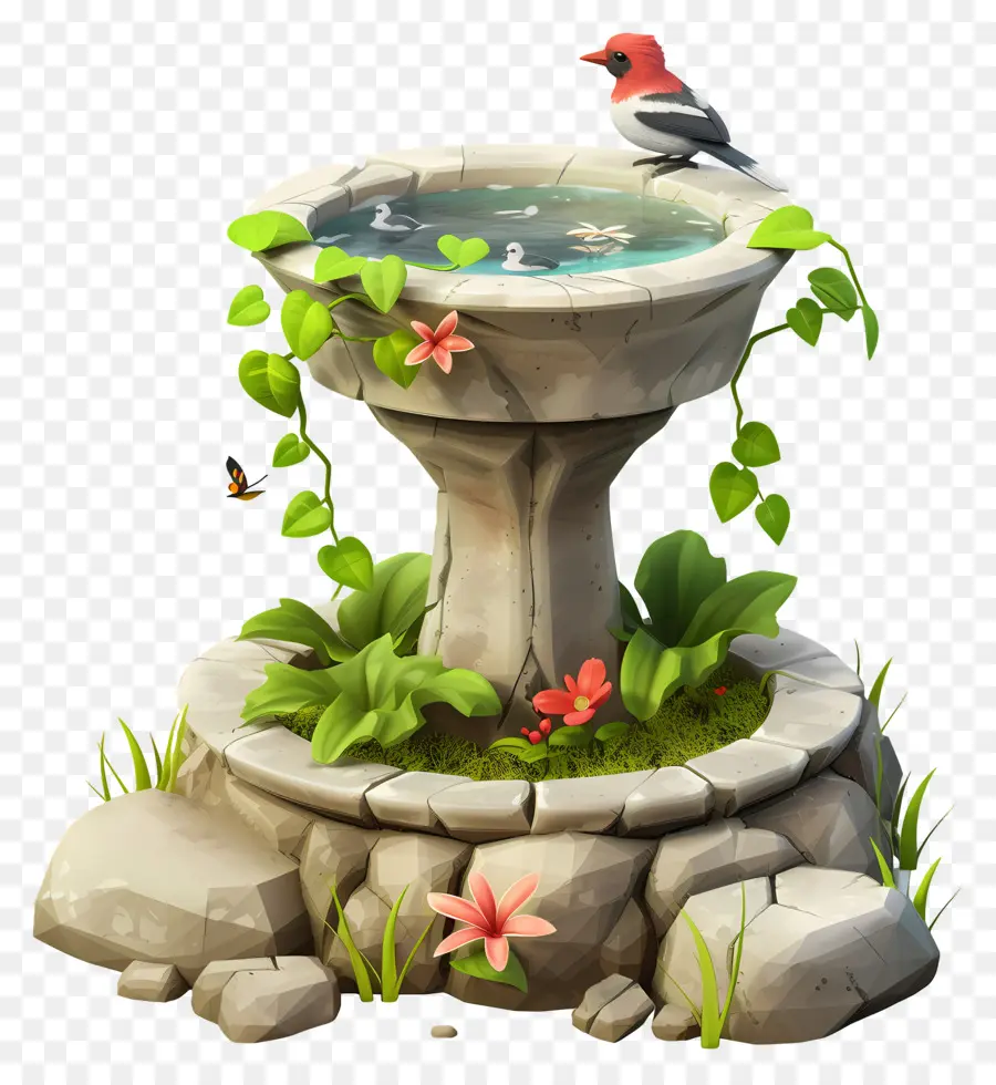 Bird Bath，Fuente PNG