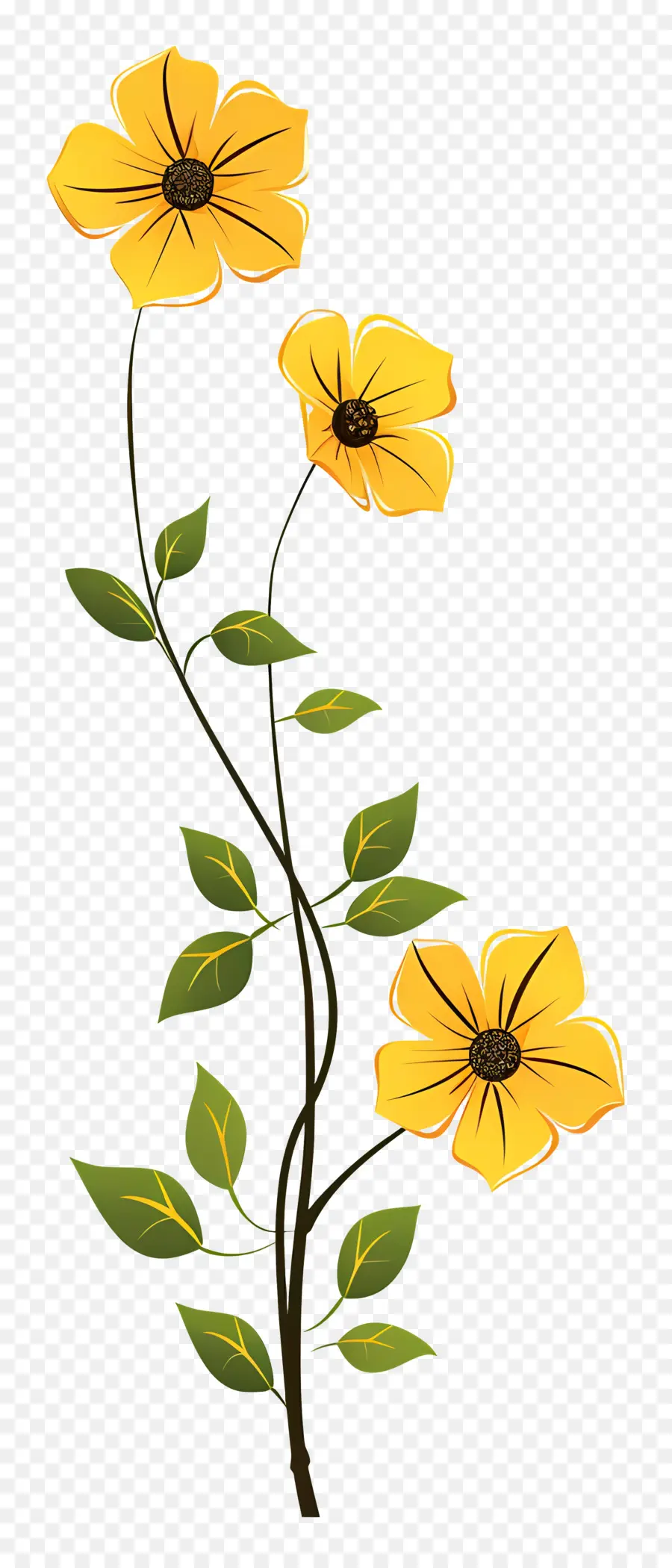 Flores Amarillas，Flores PNG