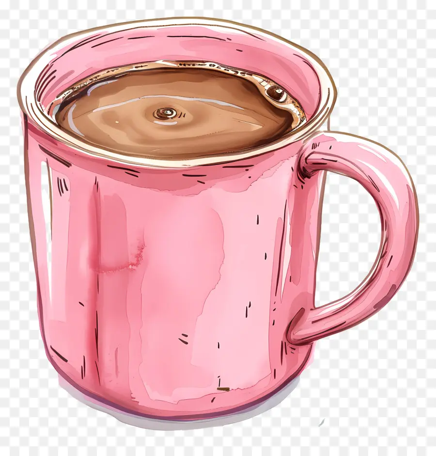 Taza De Café Rosa，Rosa Taza PNG