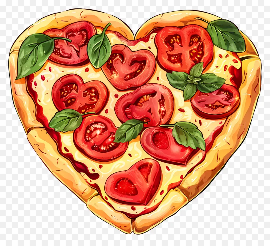 Pizza En Forma De Corazón，Pizza PNG