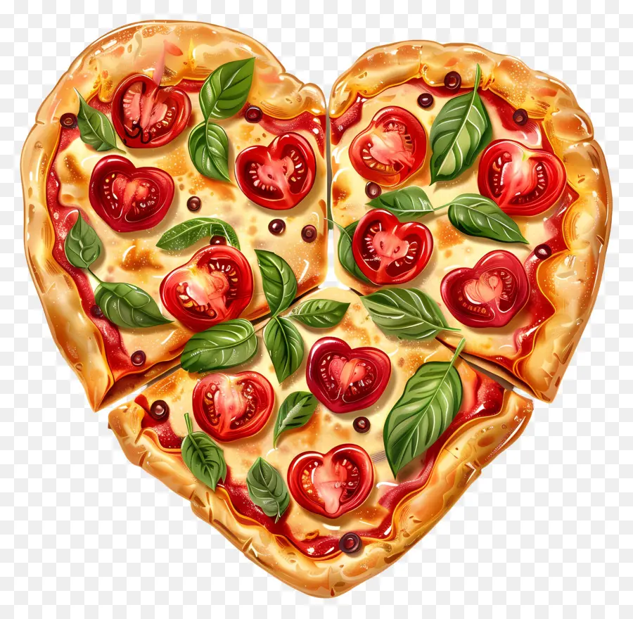 Pizza En Forma De Corazón，Pizza PNG