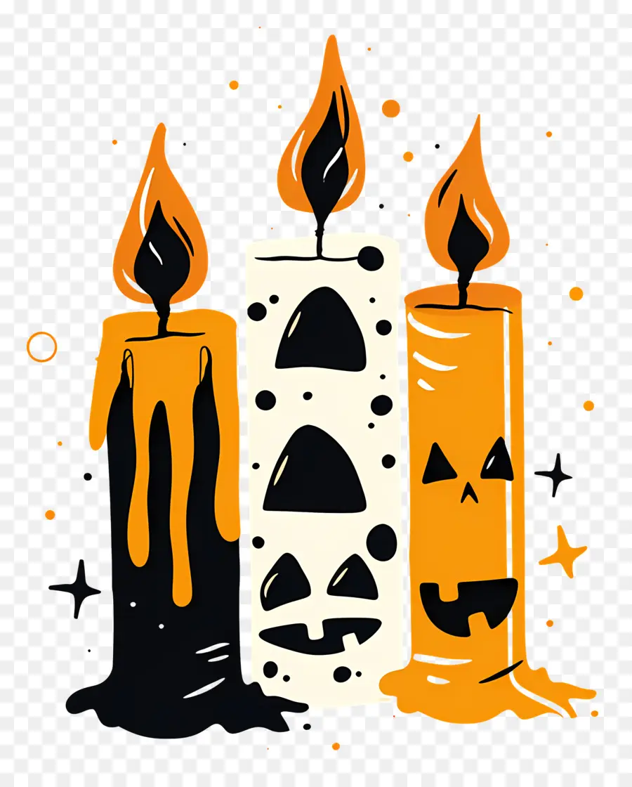 Velas De Halloween，Calabaza PNG