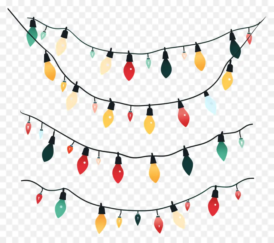 Luces De Navidad，Luces Coloridas PNG