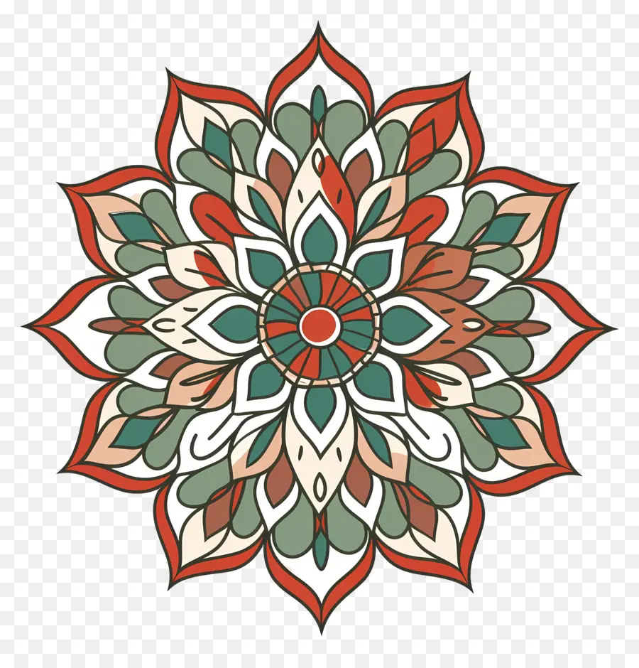 Mandalas Sencillas，Mándala Colorida PNG