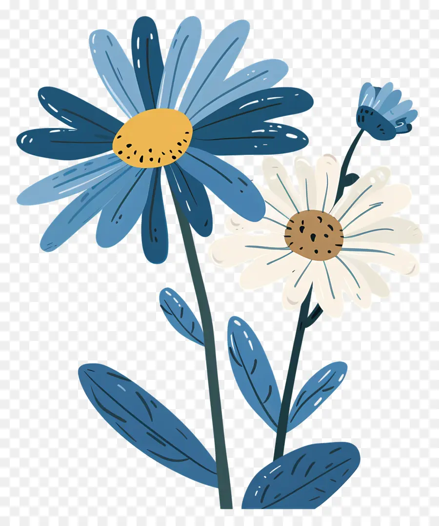 Flor De La Margarita，Blue Daisy PNG