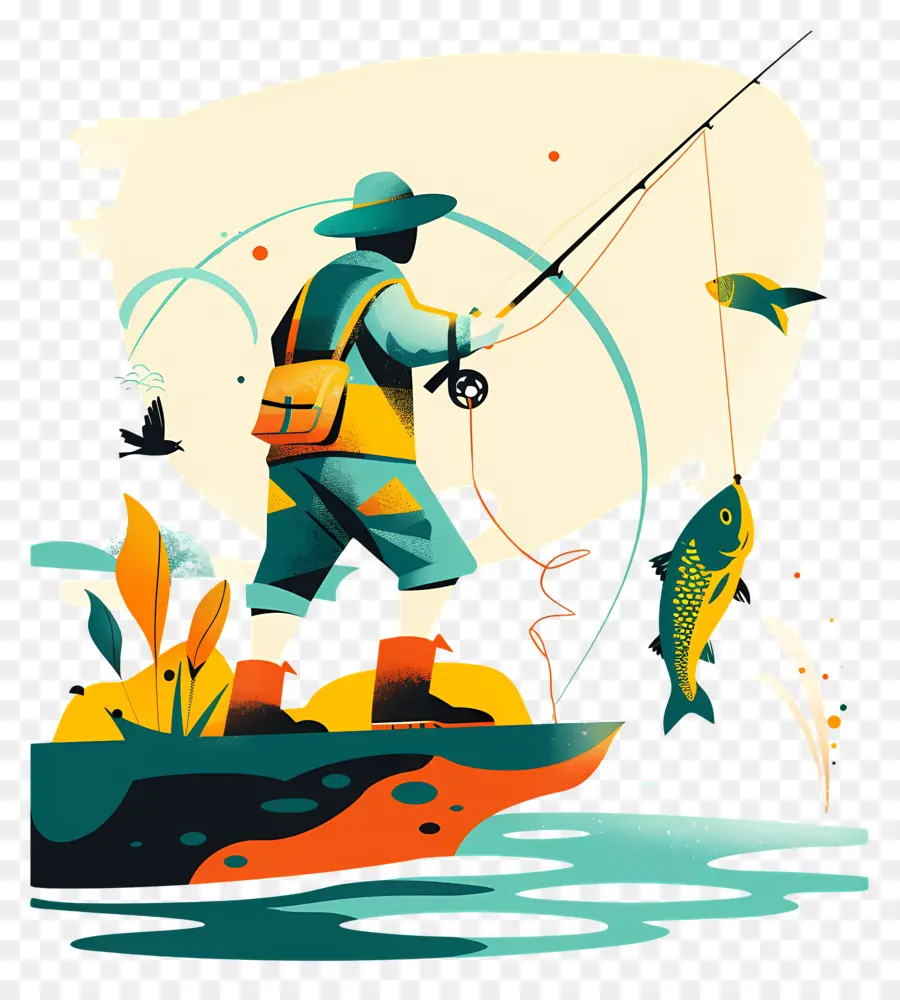 Día De Pescar，La Pesca PNG