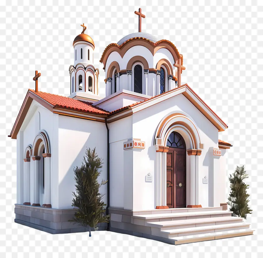 Capilla Ortodoxa Griega，Pequeña Iglesia Blanca PNG