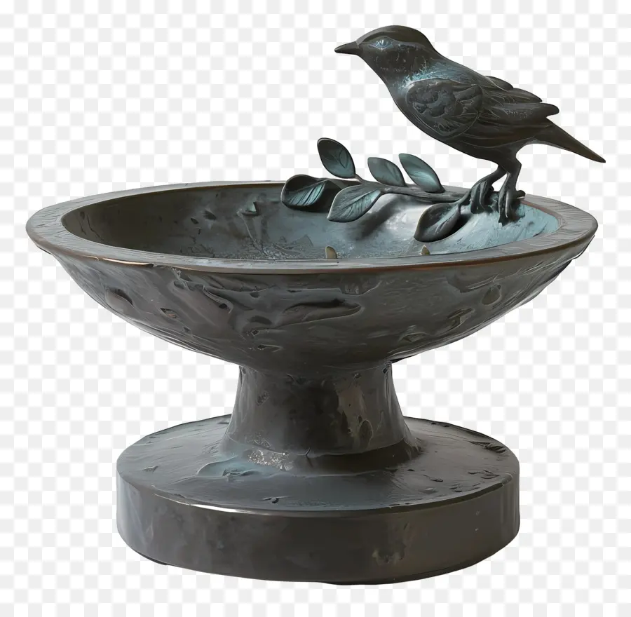 Bird Bath，Estatua De Bronce PNG