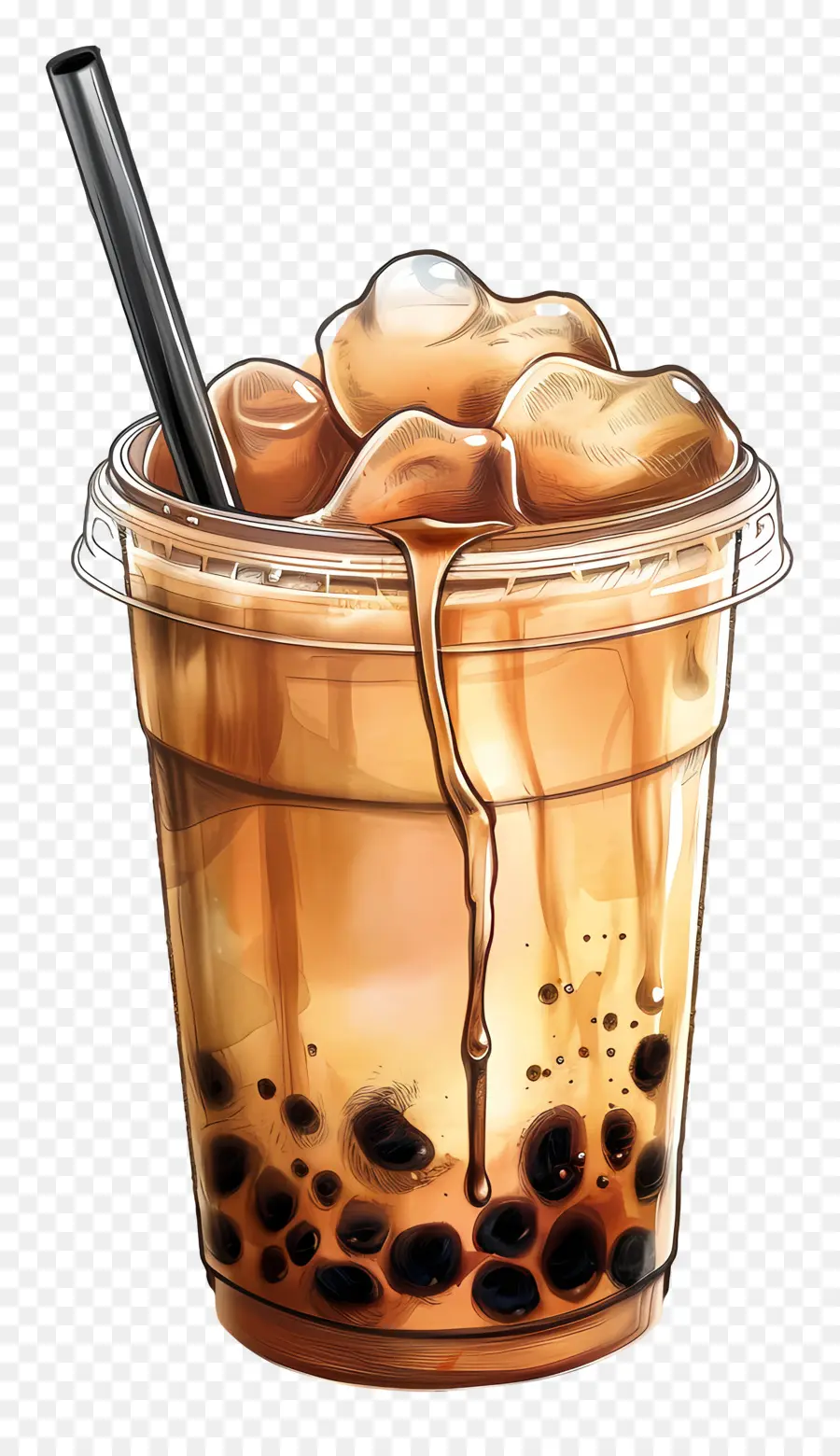 Té De Burbujas De Café，Bebida De Tapioca PNG