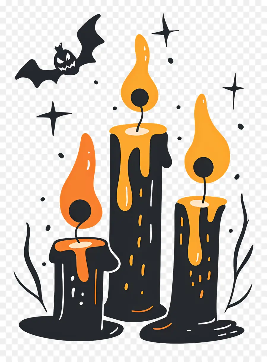 Velas De Halloween，Halloween PNG