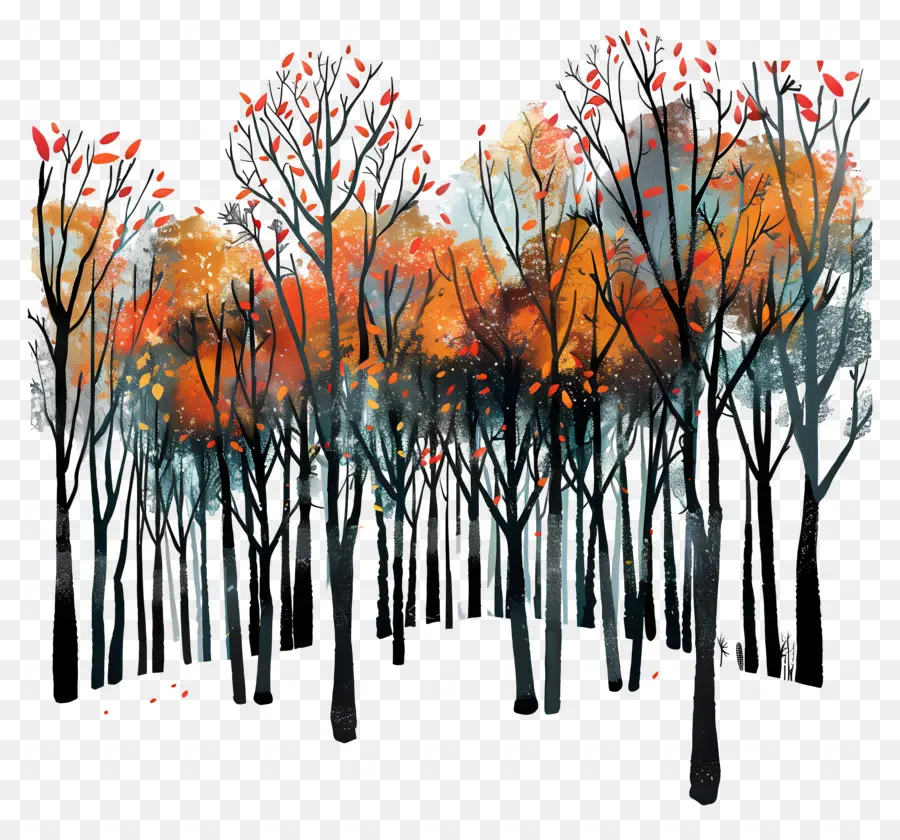 Bosque De Invierno，Autumn Forest PNG