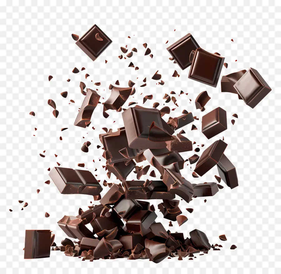 Chocolate Que Cae，Cuadrados De Chocolate PNG