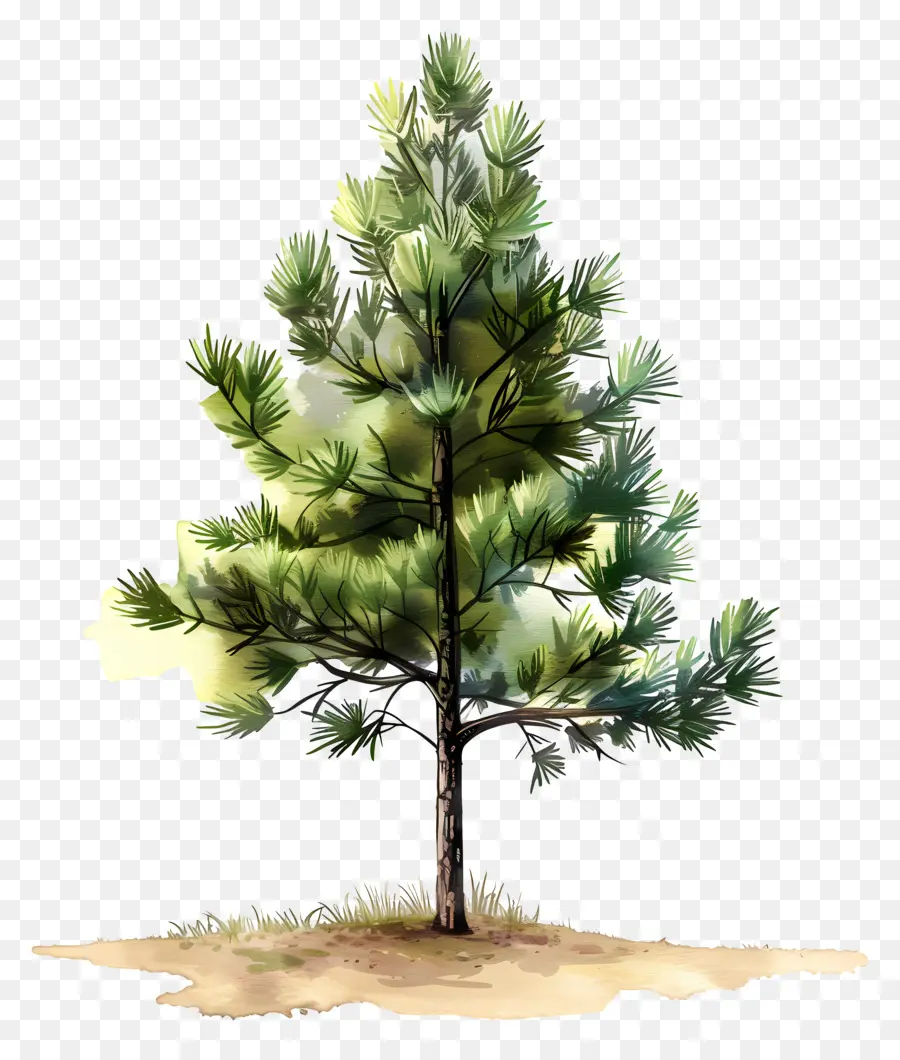 árbol De Pino，Terreno Rocoso PNG