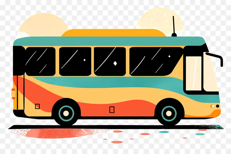 Autobús，Colorido Autobús PNG