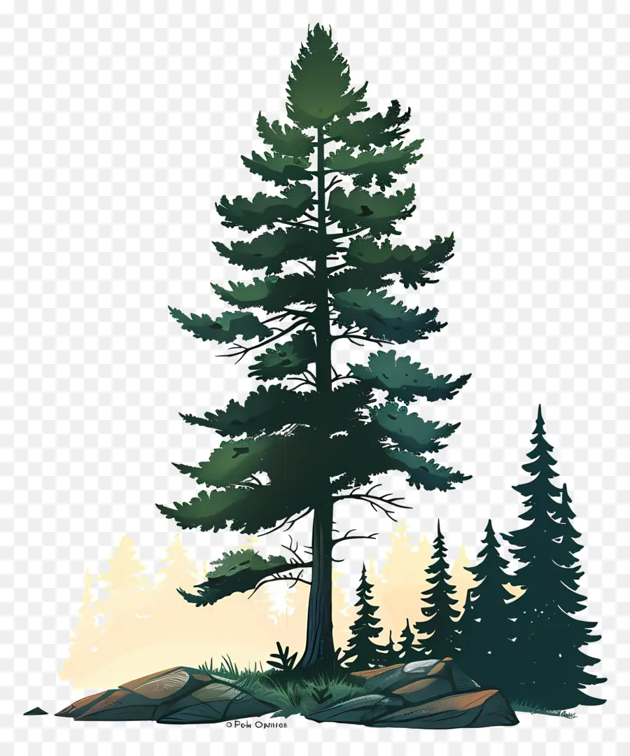 árbol De Pino，Paisaje PNG