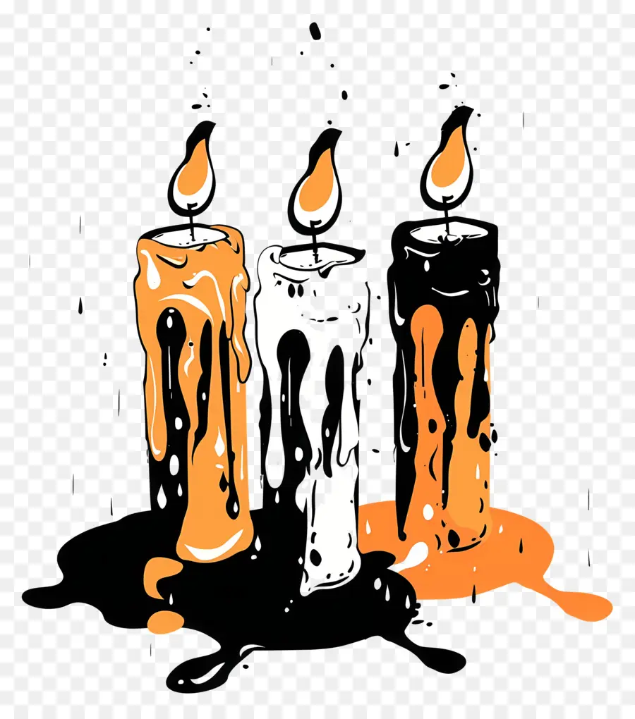 Velas De Halloween，Velas PNG