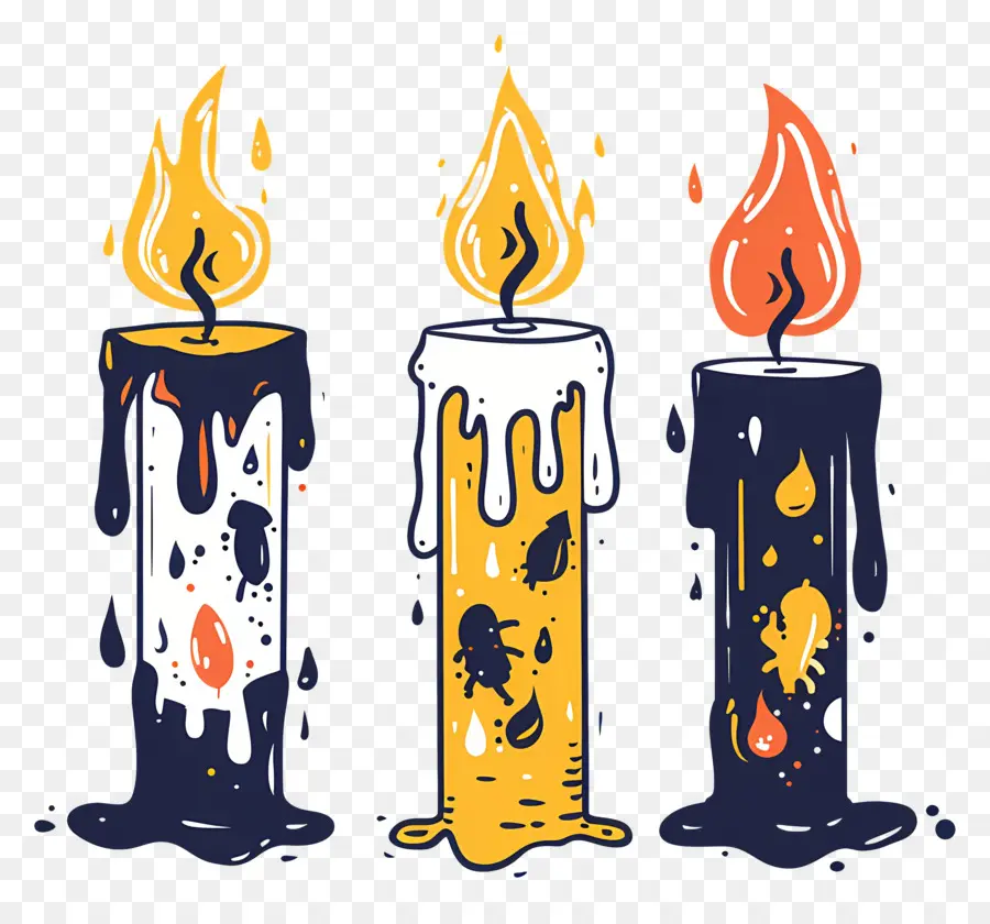 Velas De Halloween，Velas PNG