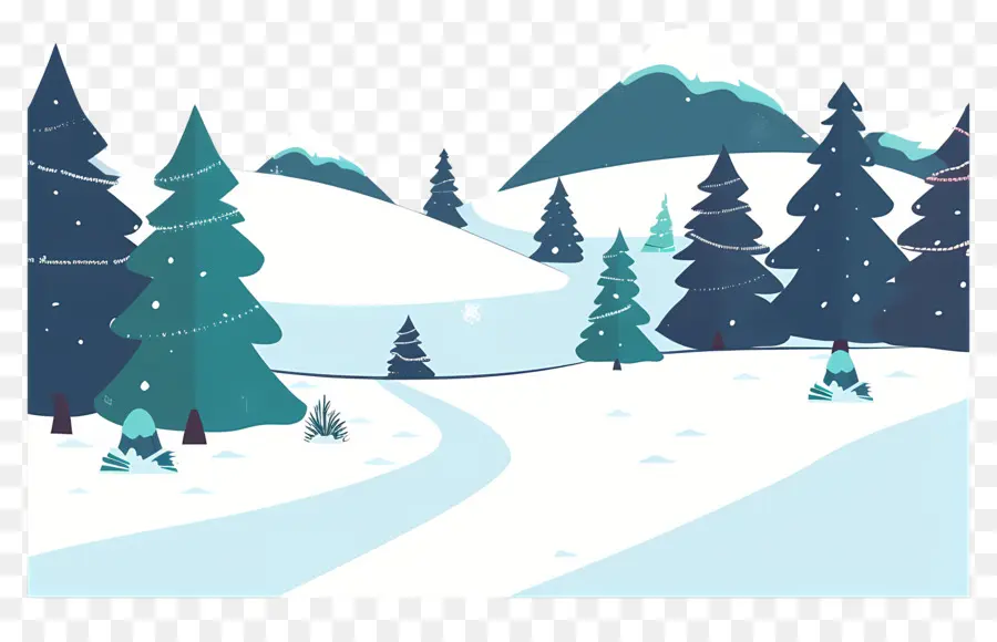 Winter Wonderland，Paisaje De Invierno PNG