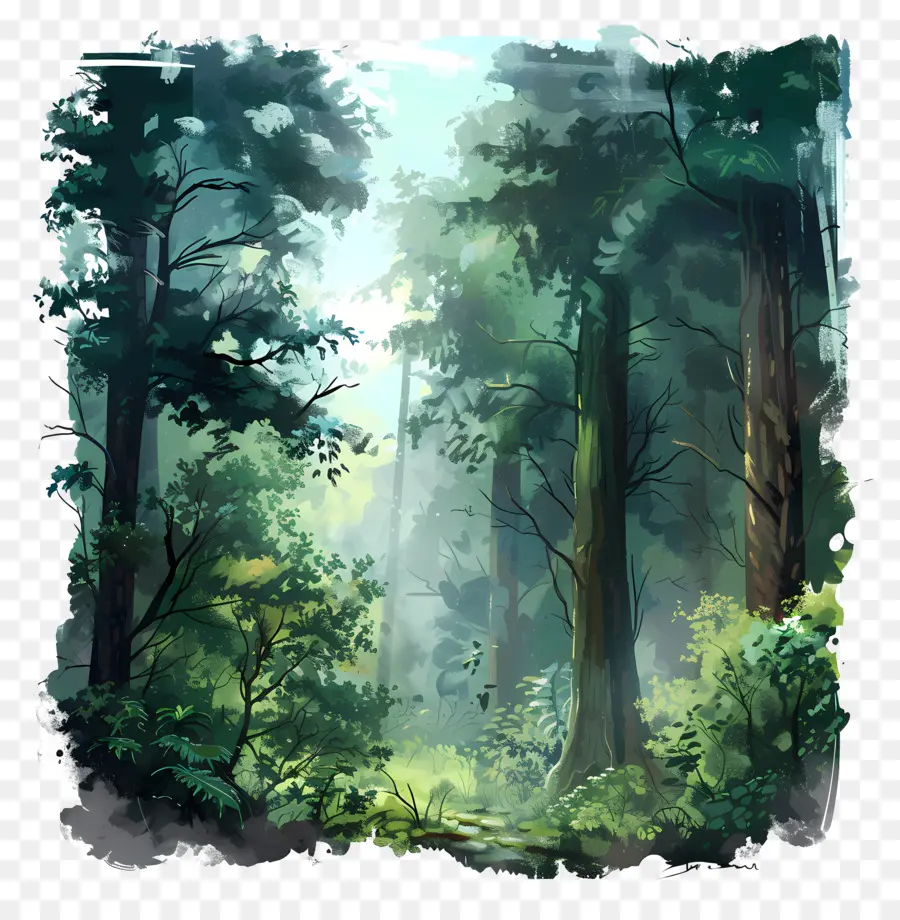 Bosque Denso，Bosque De Pintura PNG