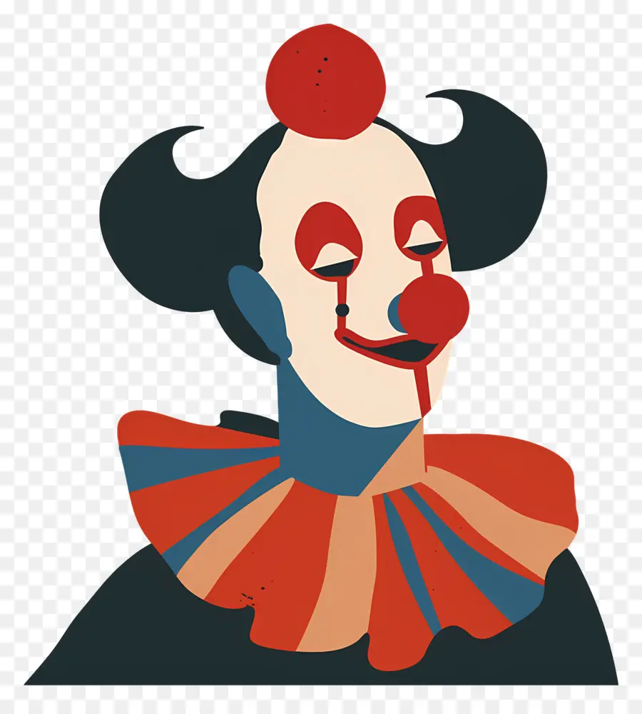 Payaso，Cabello Rojo Y Blanco PNG