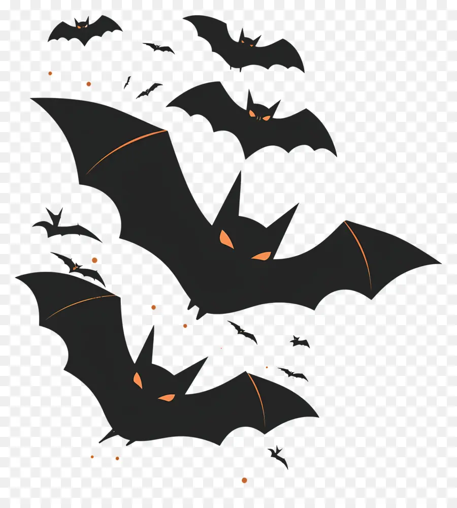 Los Murciélagos De Halloween，Negro Murciélagos PNG