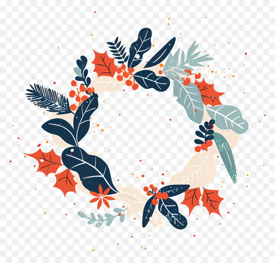 Corona De Navidad，Floral Corona PNG