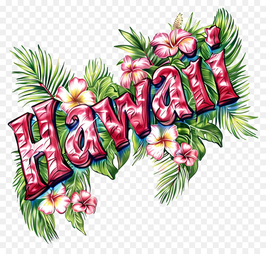 Hawai，Flower Painting PNG