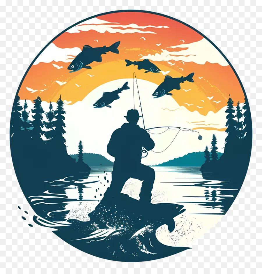 Día De Pescar，La Pesca PNG