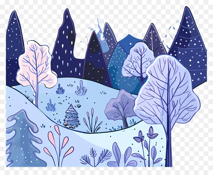 Winter Wonderland，Paisaje De Invierno PNG