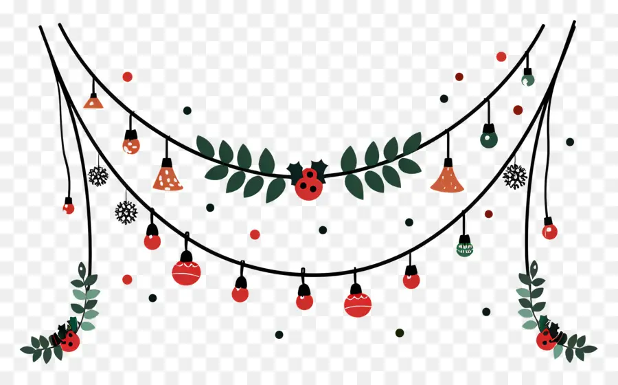 Guirnalda De Navidad，Las Decoraciones De Las Fiestas PNG