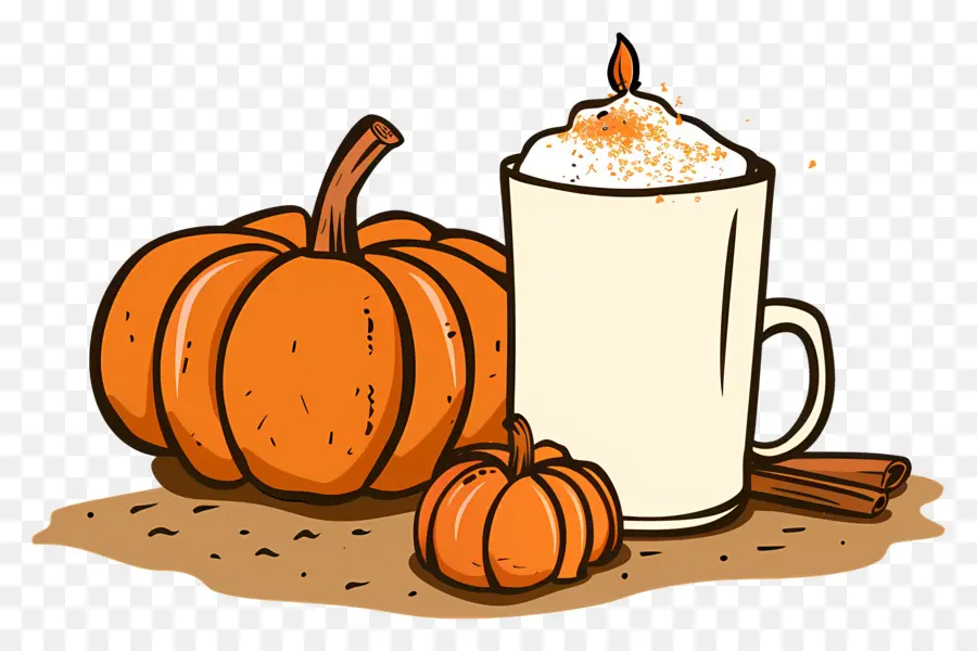 Especia De Calabaza，Chocolate Caliente PNG