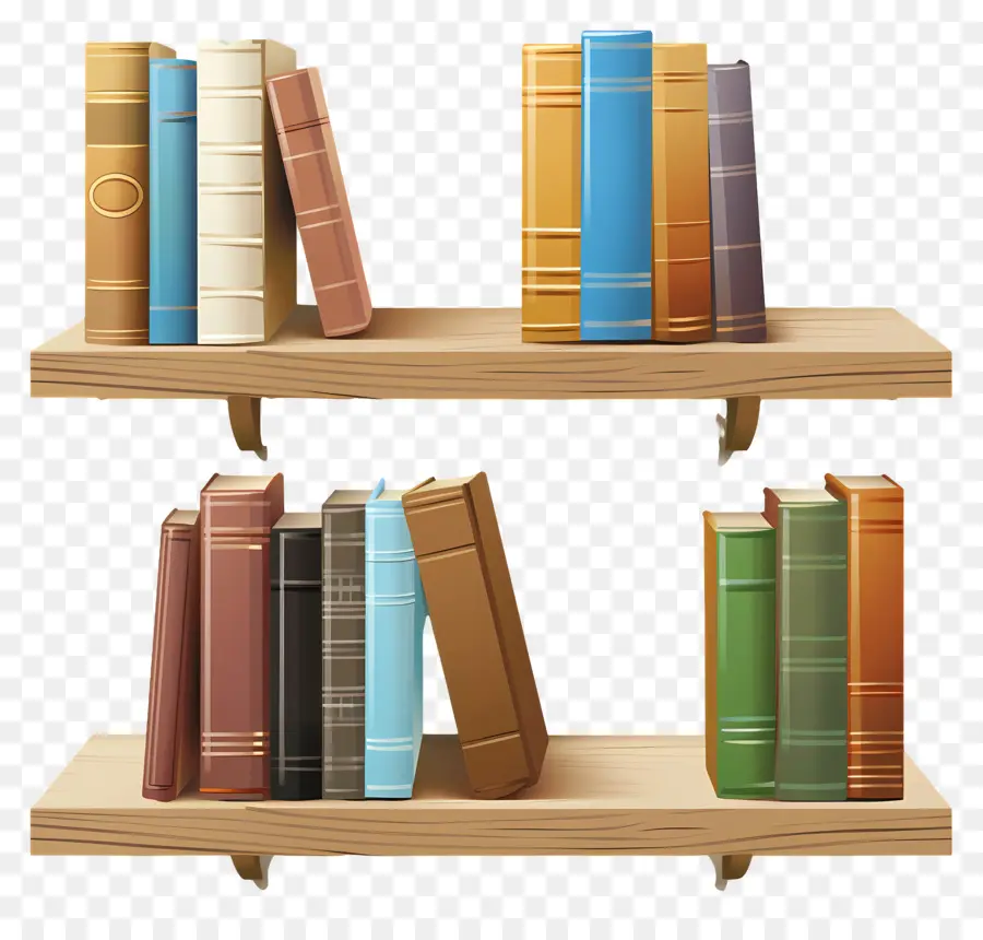 Los Libros En El Estante，Bookshelf PNG