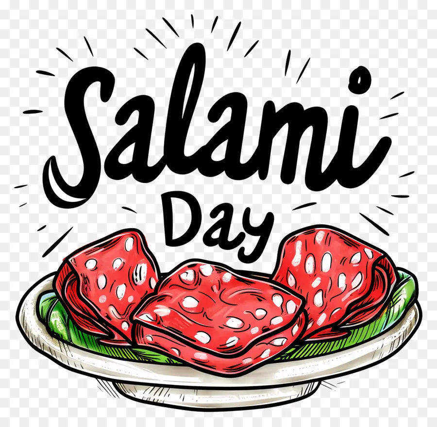 Salami Día，La Carne PNG