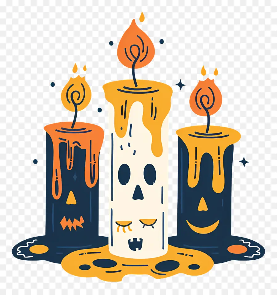 Velas De Halloween，Halloween PNG