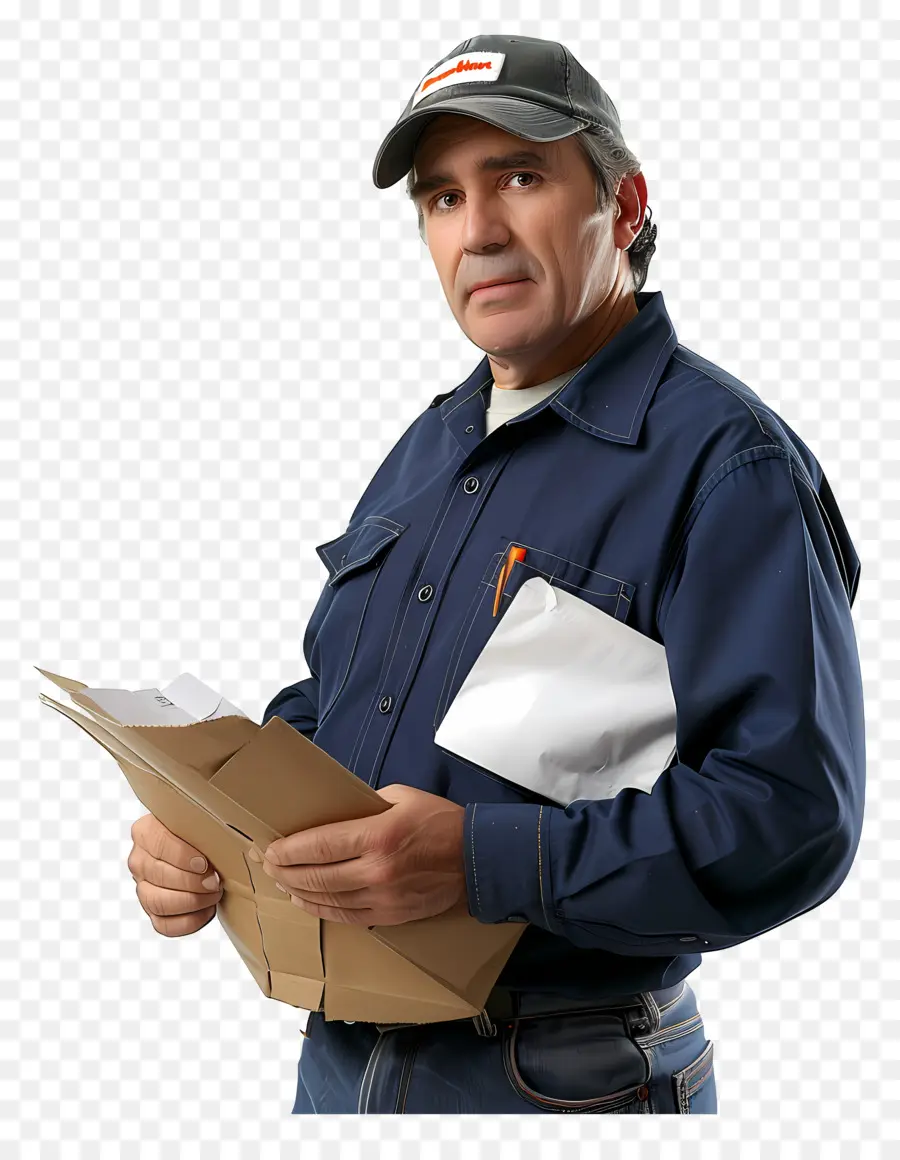 Trabajador De Correos，Hombre De Entrega PNG