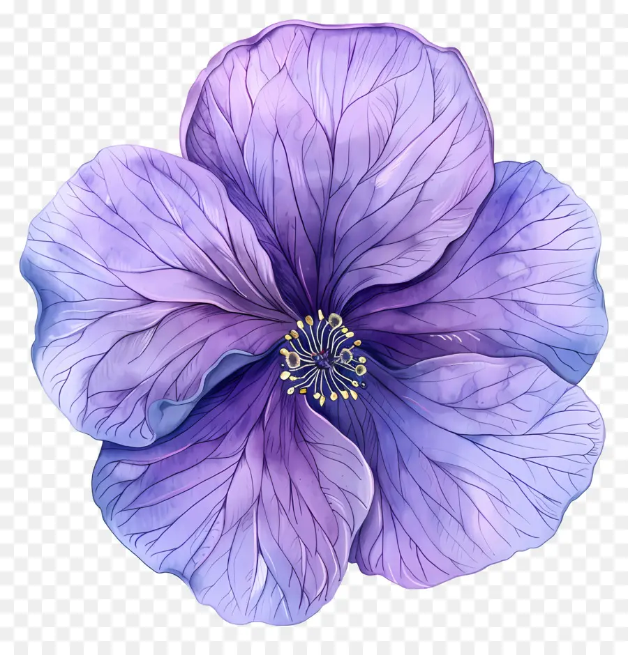 Flor De Violeta，Flor Azul PNG