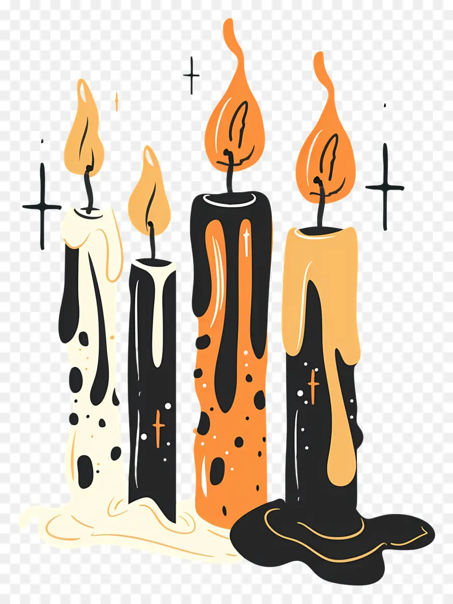 Velas De Halloween，Velas PNG