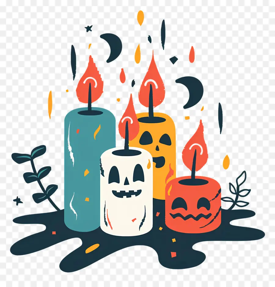 Velas De Halloween，Halloween PNG