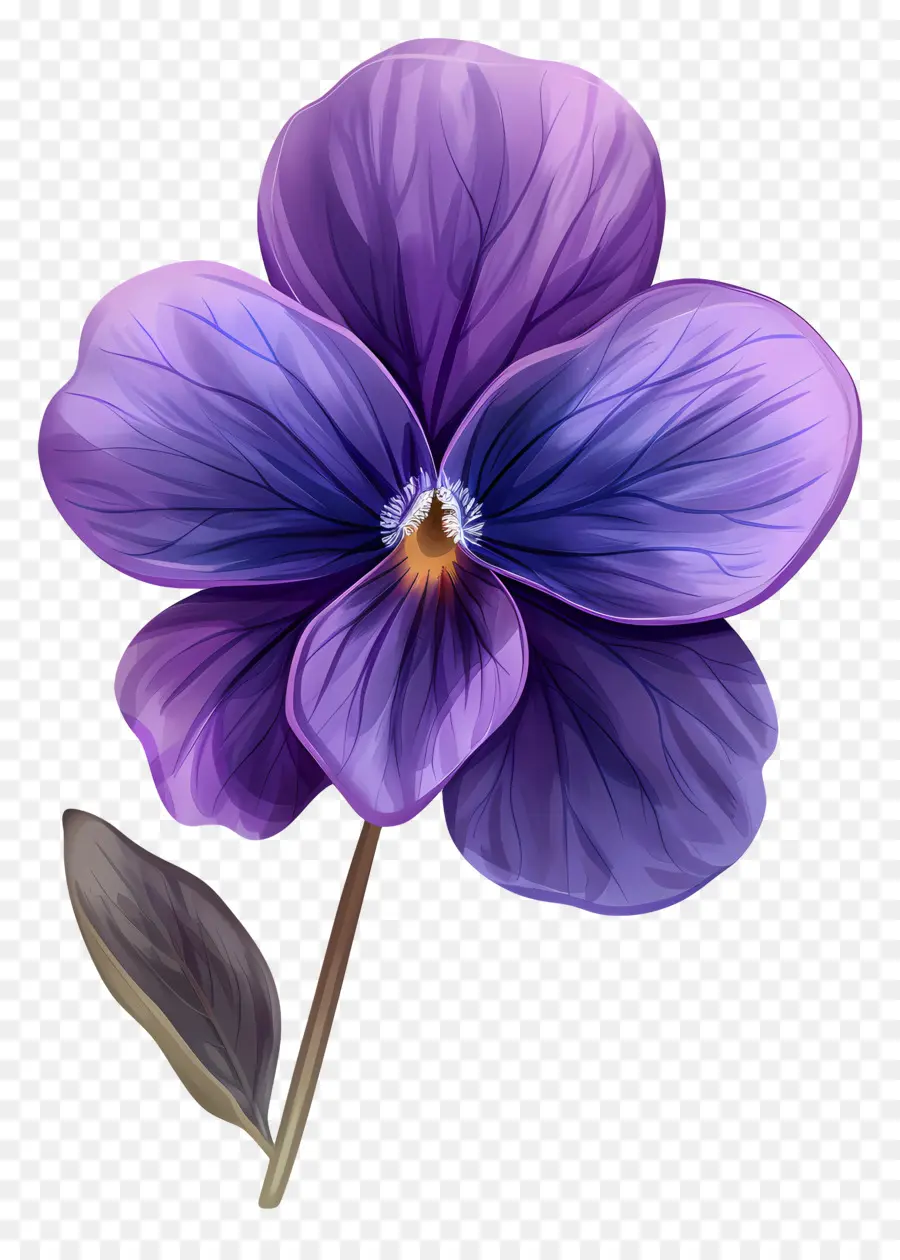 Flor De Violeta，Pensamiento Púrpura PNG